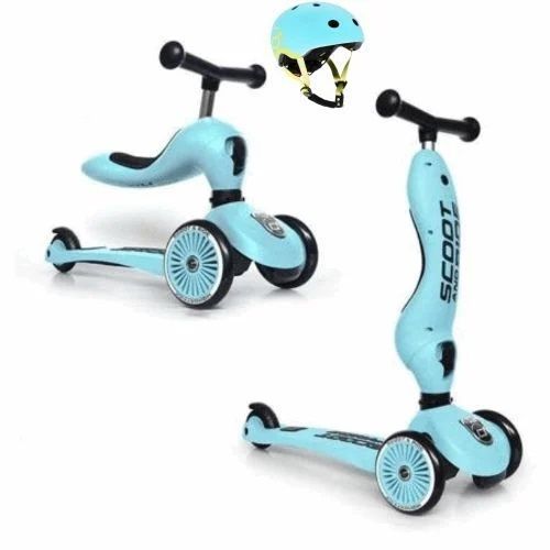 ScootandRide Highwaykick1 - hulajnoga, jeździk 2 w 1+ kask XXS-S-Blueberry