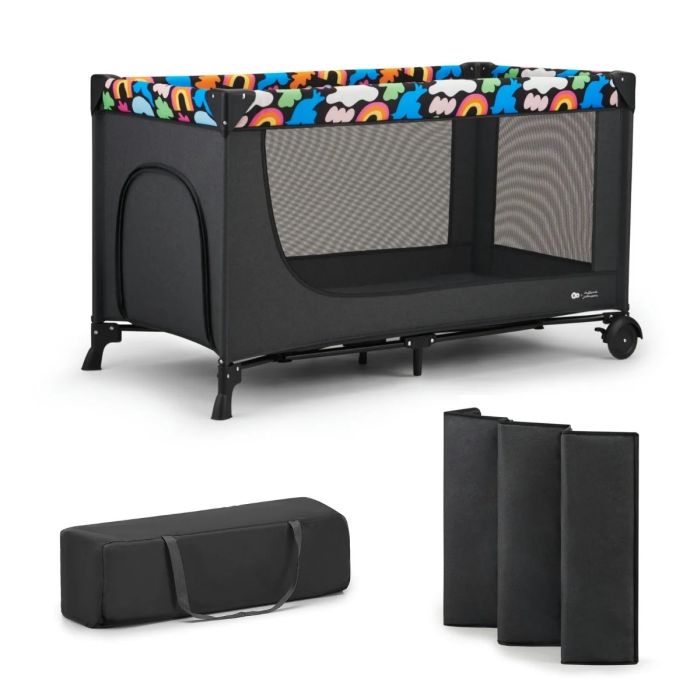 Kinderkraft Łóżeczko turystyczne 2w1 JOY 2-Happy Shapes