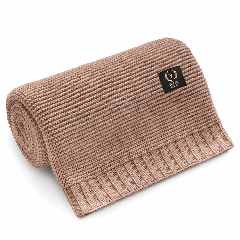 Yosoy Kocyk FRENCH bambus-bawełna - 100 x 80 cm-Sunrise Pink