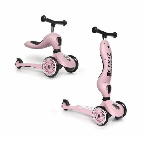 ScootandRide Highwaykick1 - hulajnoga, jeździk 2 w 1-Rose