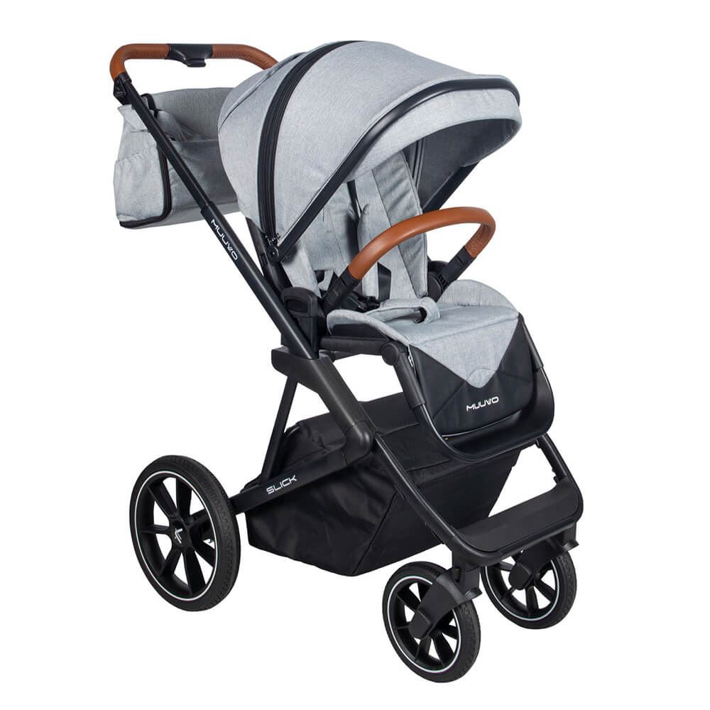 Muuvo Slick - wózek spacerowy z wyposażeniem-Grey Lush