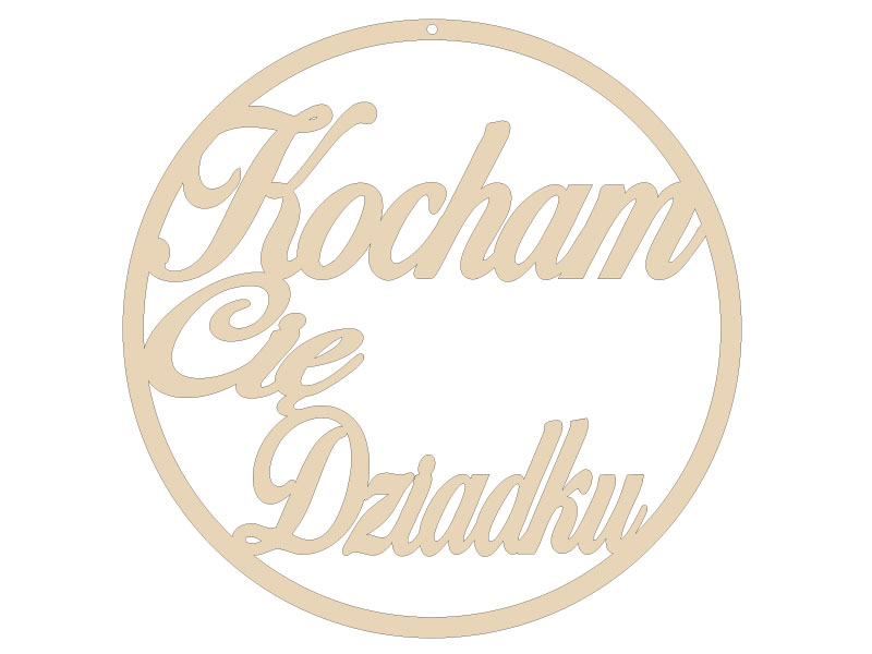 Obręcz koło do łapacza snów, makramy Kocham Cię Dziadku 20cm