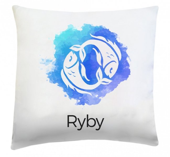 Poduszka znak zodiaku 40x40 wz. Ryby