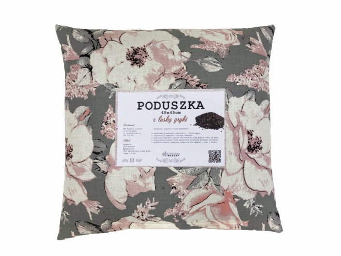 Poduszka z łuską gryki 45x45 wz. 7 peonia