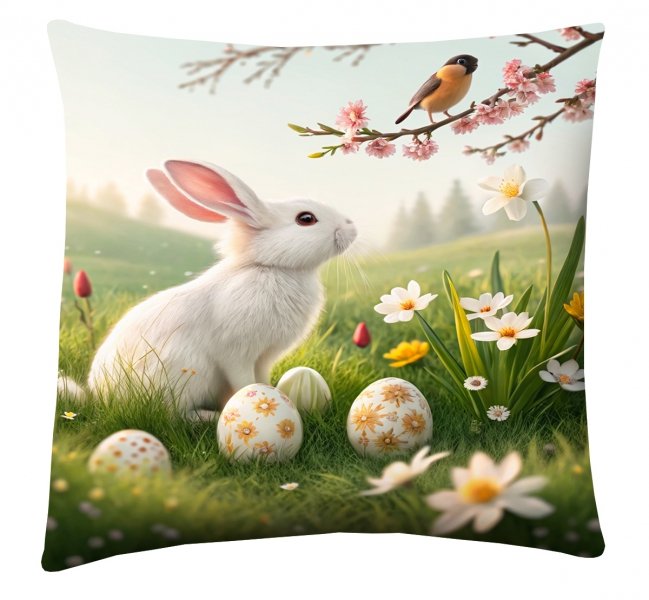 Poduszka z nadrukiem dwustronnym 40x40 Królik wielkanocny 2