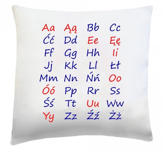 Poduszka z alfabetem 40x40
