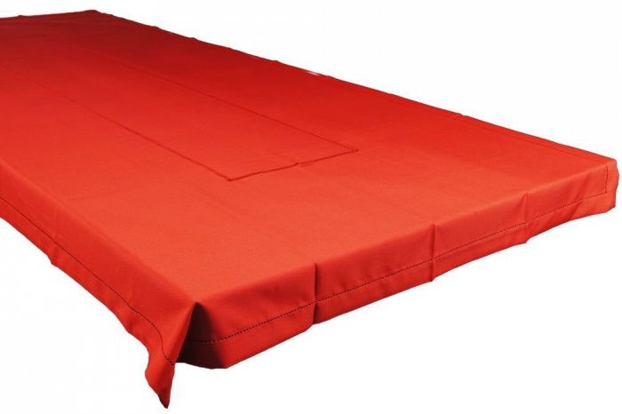 Obrus z mereżką rozmiar 150x300 wzór Czerwony (200)