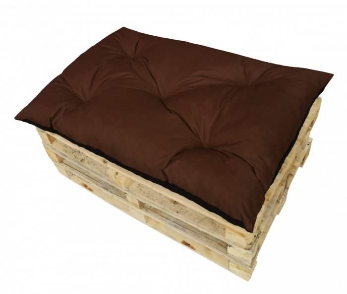 Poduszka ogrodowa na paletę - siedzisko 120x80 wz. Brązowy