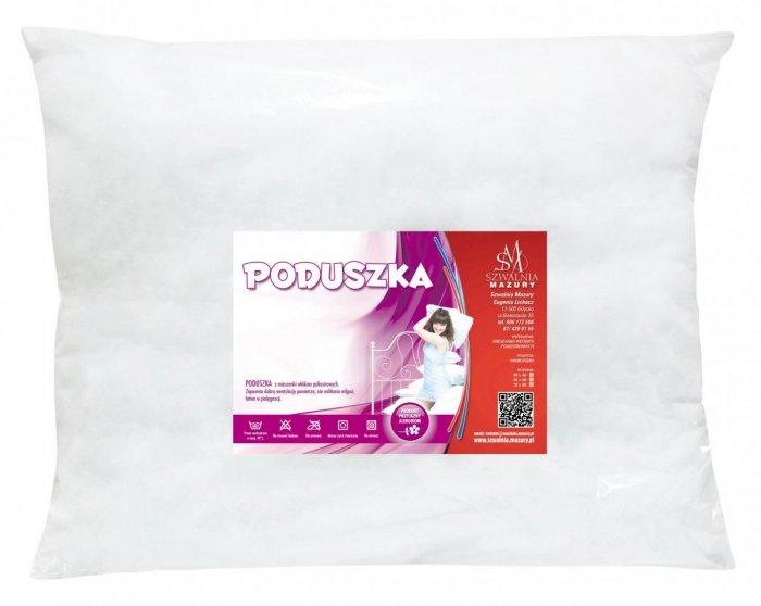 Poduszka, wkład, wsad kulka silikonowa 50x60 cm – biała