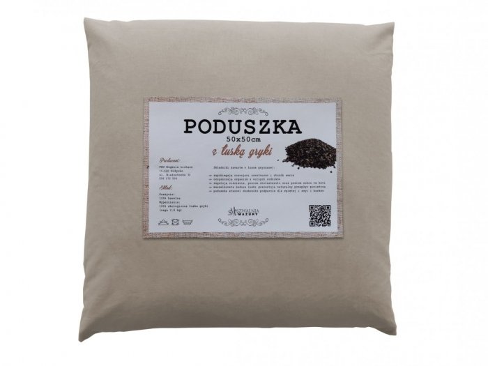 Poduszka z łuską gryki 50x50