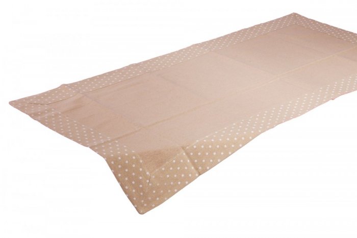 Obrus lnopodobny rozmiar 60x120 wzór beż (247)