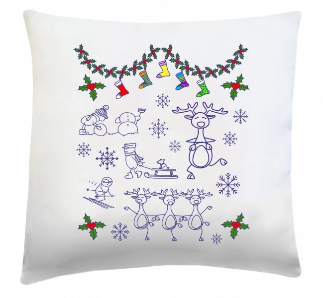 Poduszka świąteczna 40x40 wz. Szczęśliwe Święta