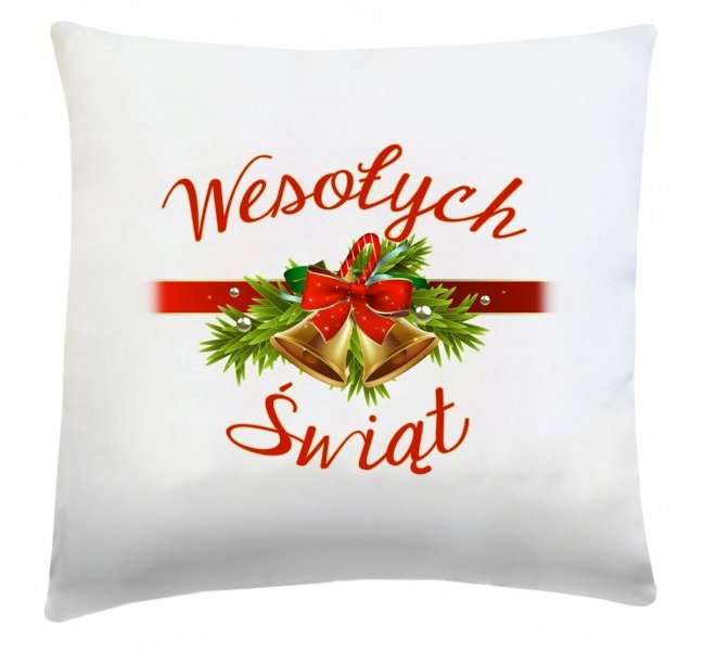 Poduszka świąteczna 40x40 wz. Wesołych Świąt