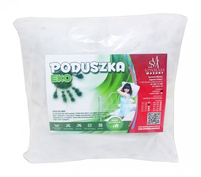 Poduszka biała, wkład, wsad do poduszki 35x35 cm – I gatunek