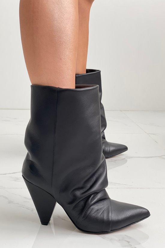 Botki damskie 4807K90/15 Czarny Lico