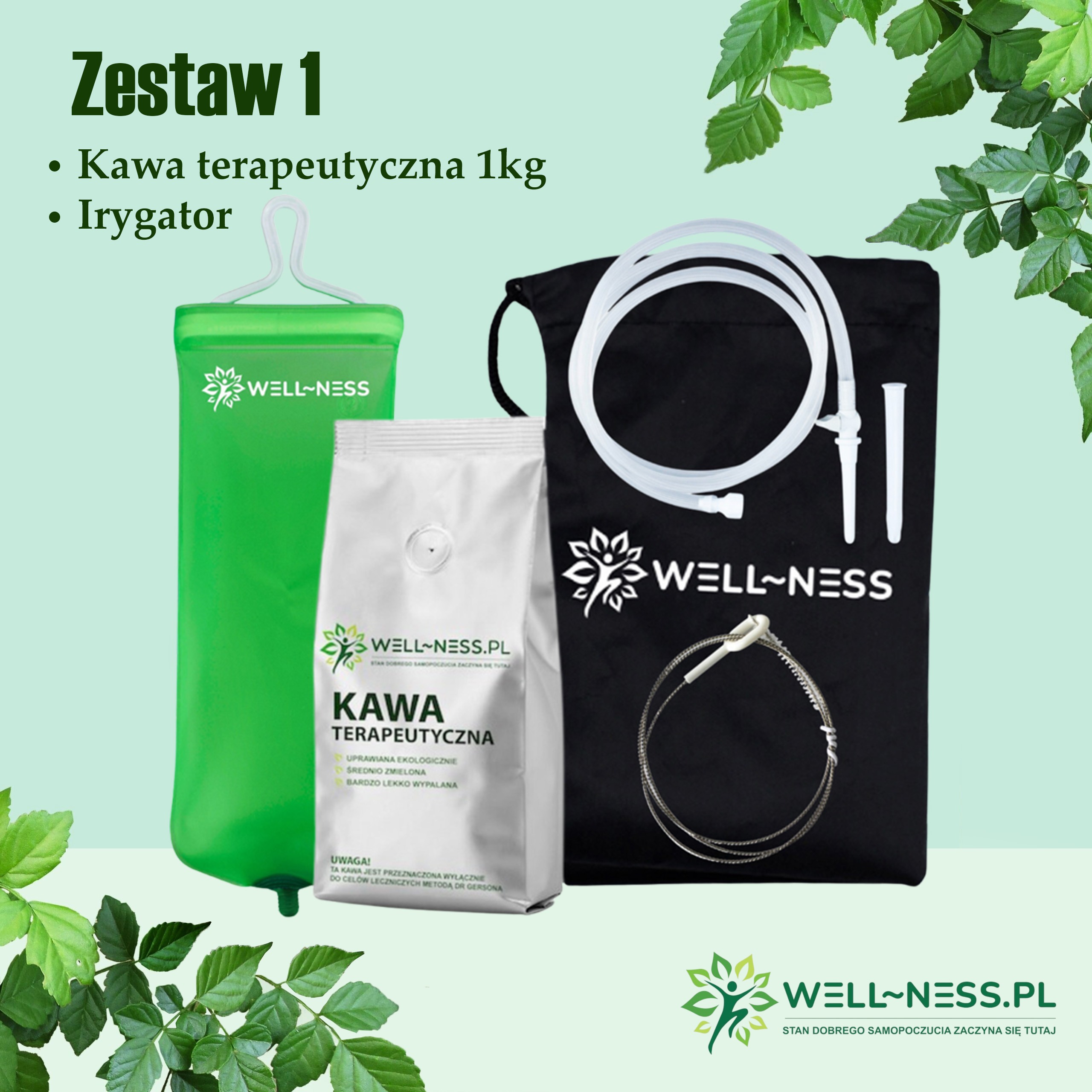 Zestaw klasyczny do lewatyw - kawa 1 kg+ irygator