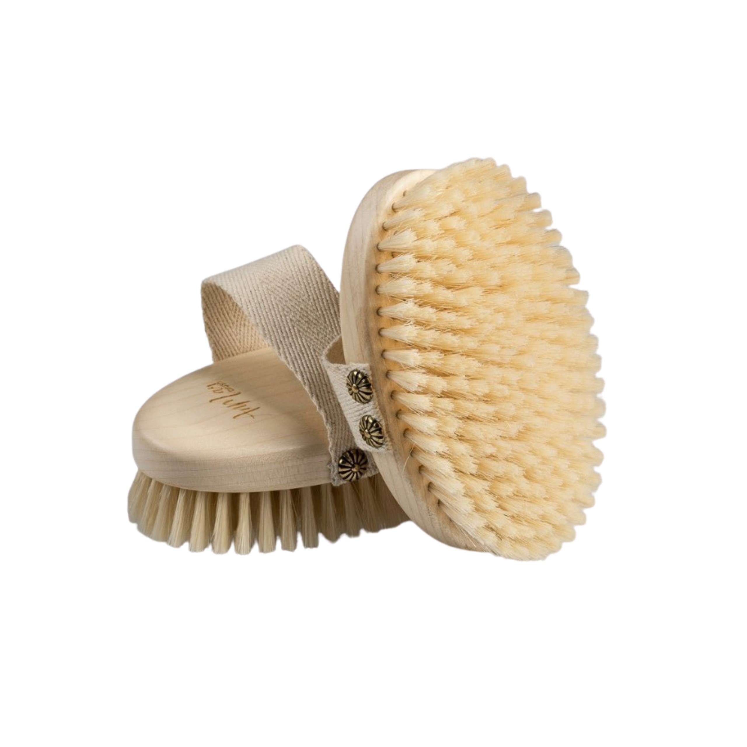 Naturalna szczotka do masażu ciała na sucho, drewno bukowe, miękka szczecina, DC1PMS, AnMar Brush