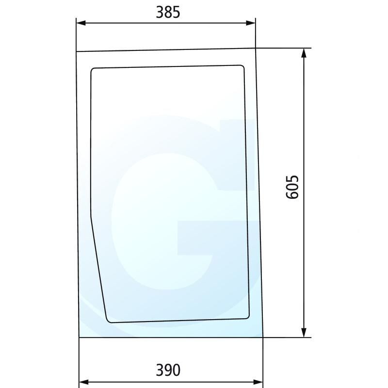 Szyba przednia dolna, lewa Renault Axos Celtis 436 6005029096