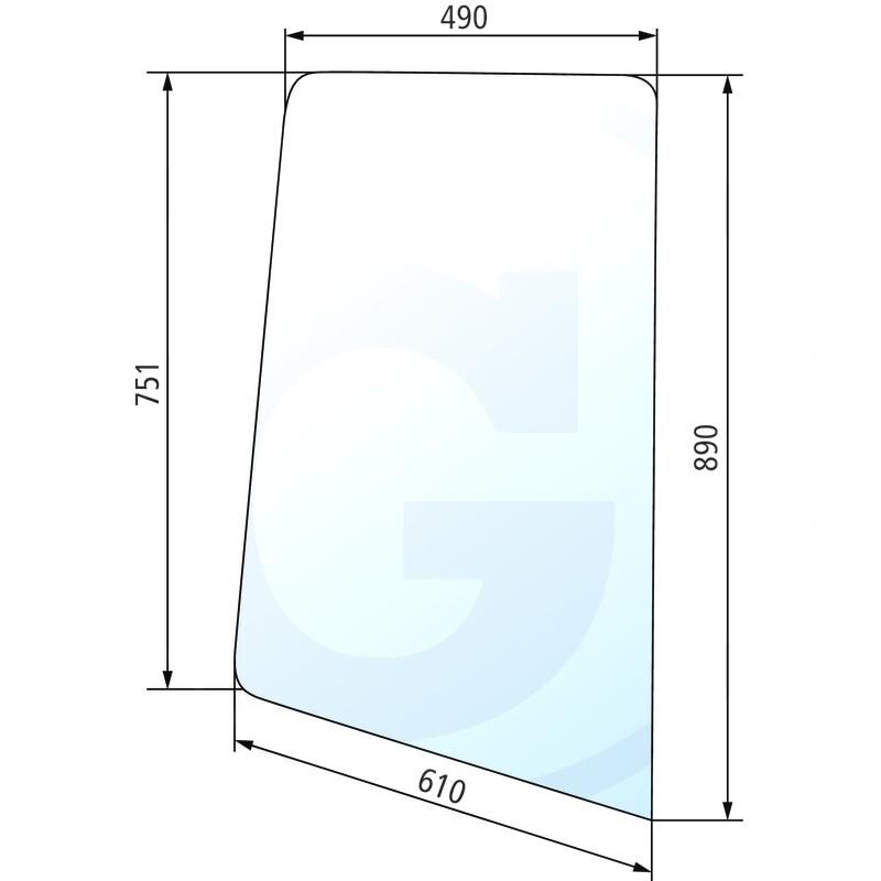 Szyba drzwi górna, prawa i lewa Renault 891 981-4 7700669198