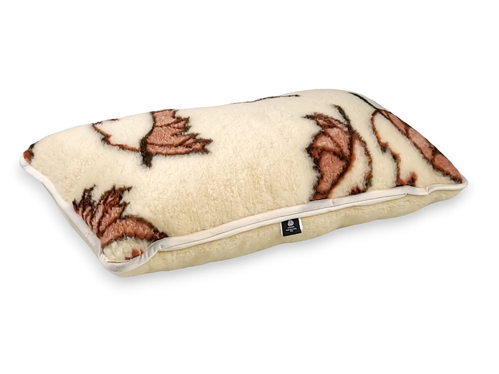 poduszka merynos australijski, wzór jesień 40x40