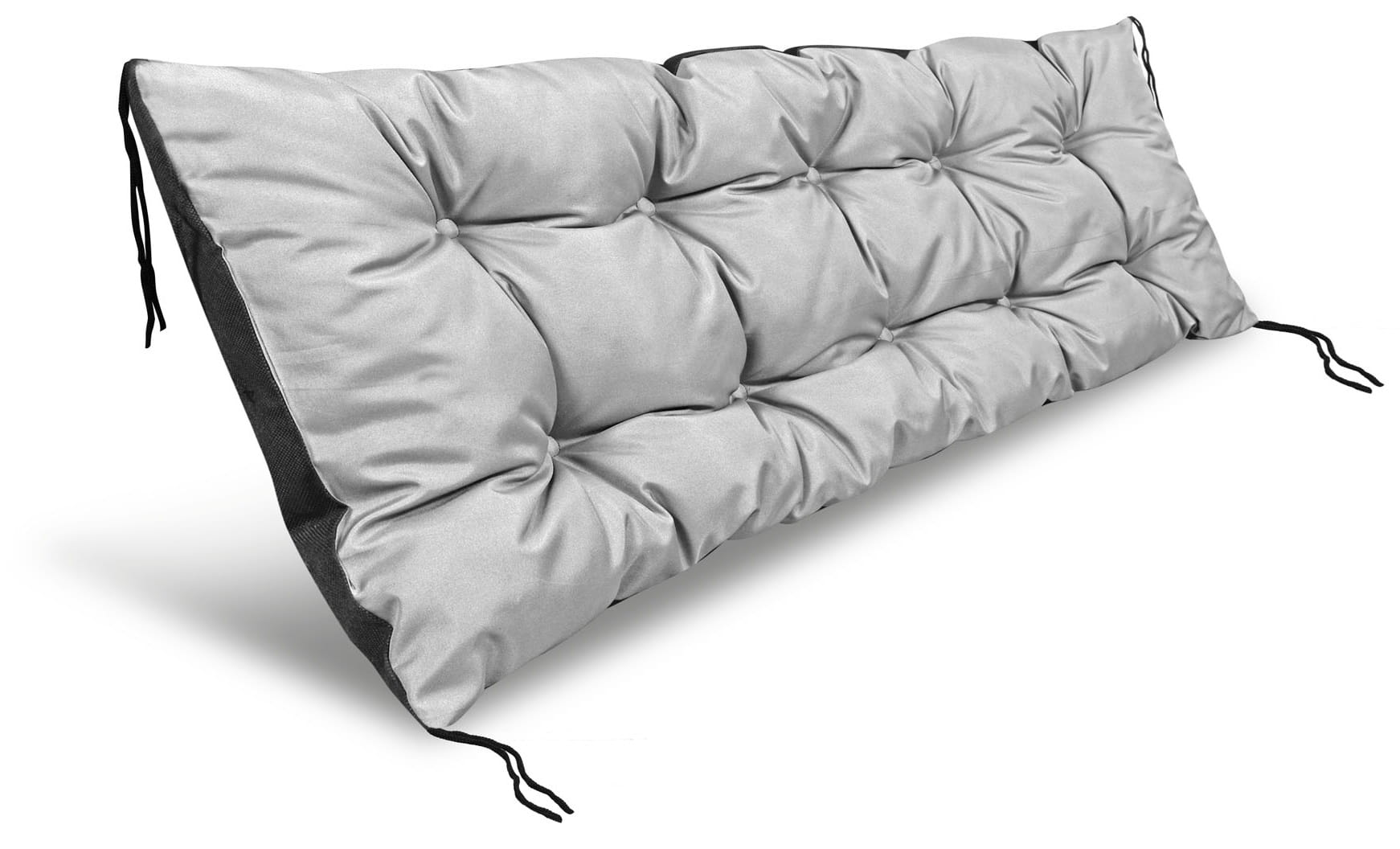 Poduszka ogrodowa 120x40 cm na ławkę palety wodoodporna jasnoszara