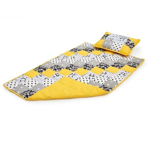 Jukki kołderka kocyk 75 x 100 cm i poduszka yellow