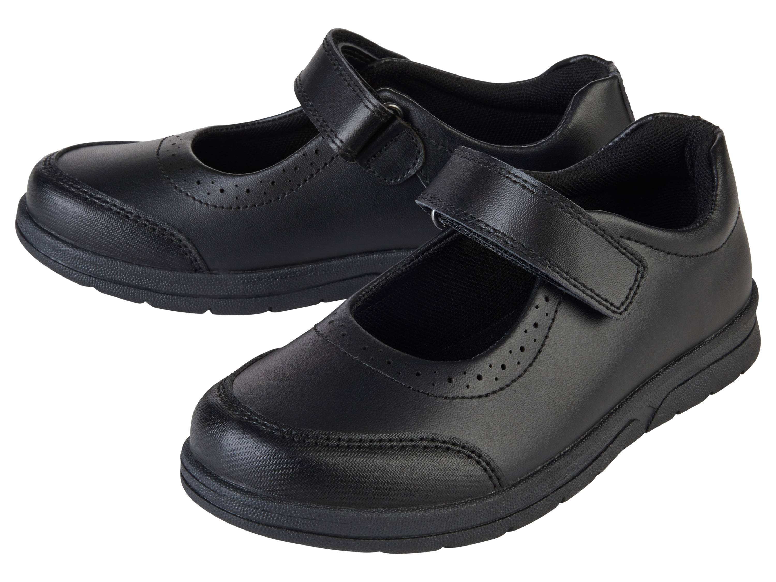 Baleriny dziecięce zapinane na rzep czarny połysk, 29