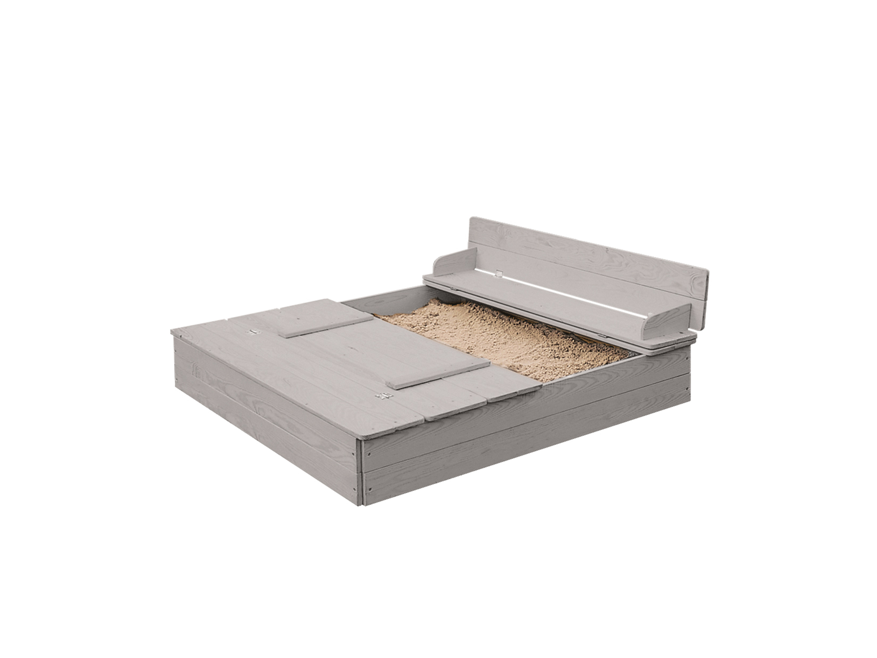 roba Piaskownica, rozkładana ławka Szary