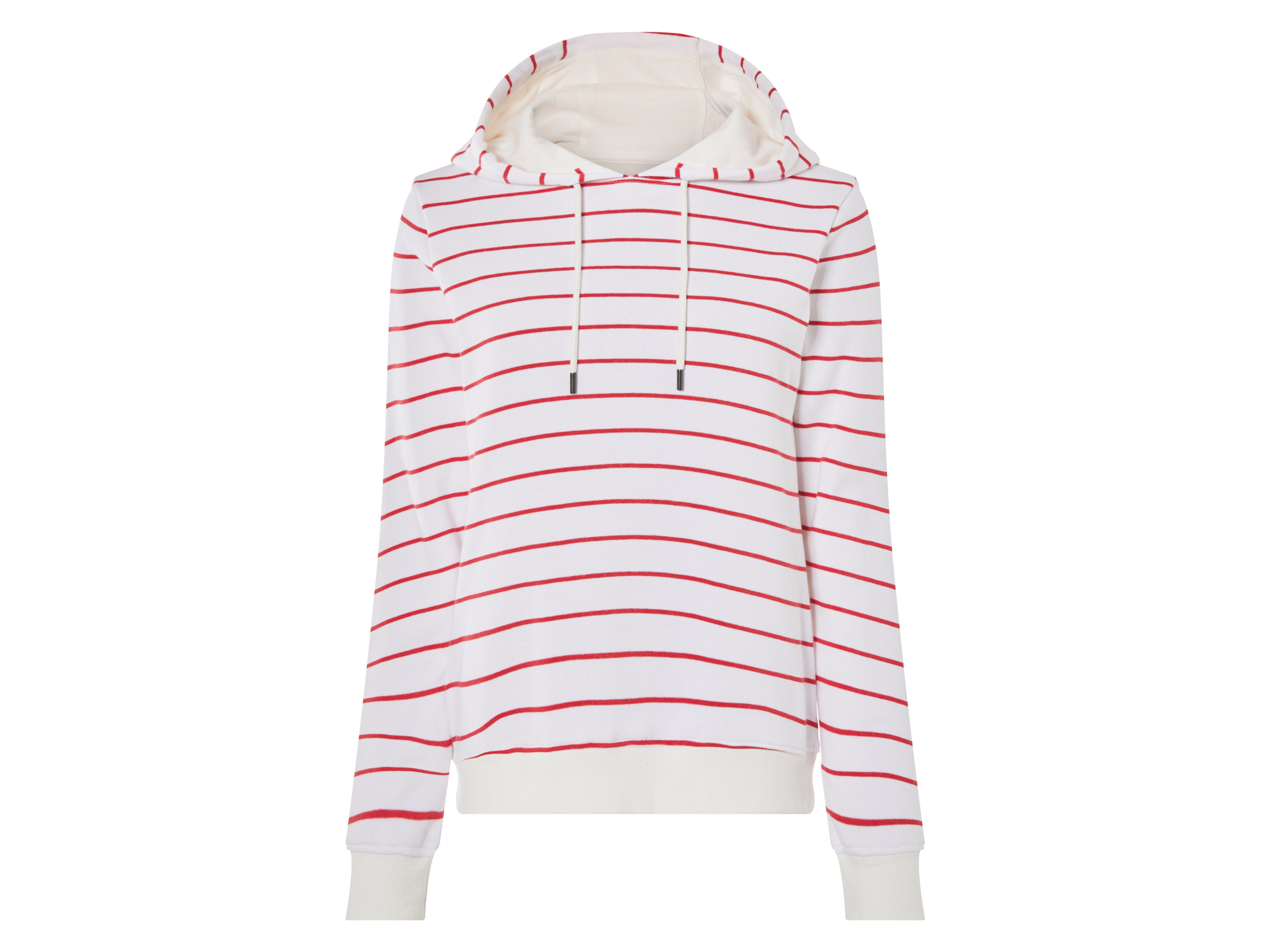 esmara Bluza dresowa damska z kapturem Czerwony/biały, XS 32/34