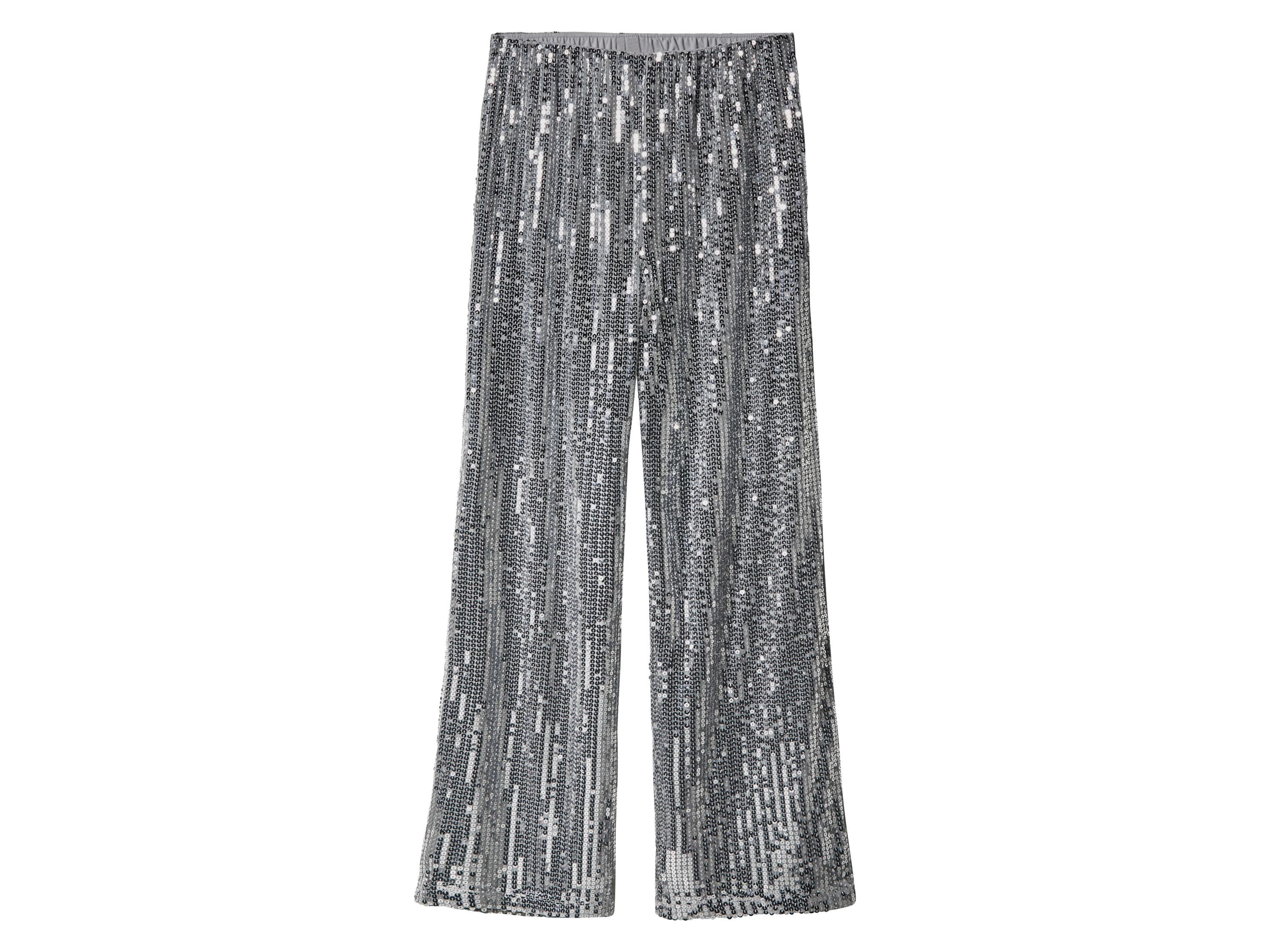 esmara Spodnie damskie z cekinami Srebrny, XS 32/34