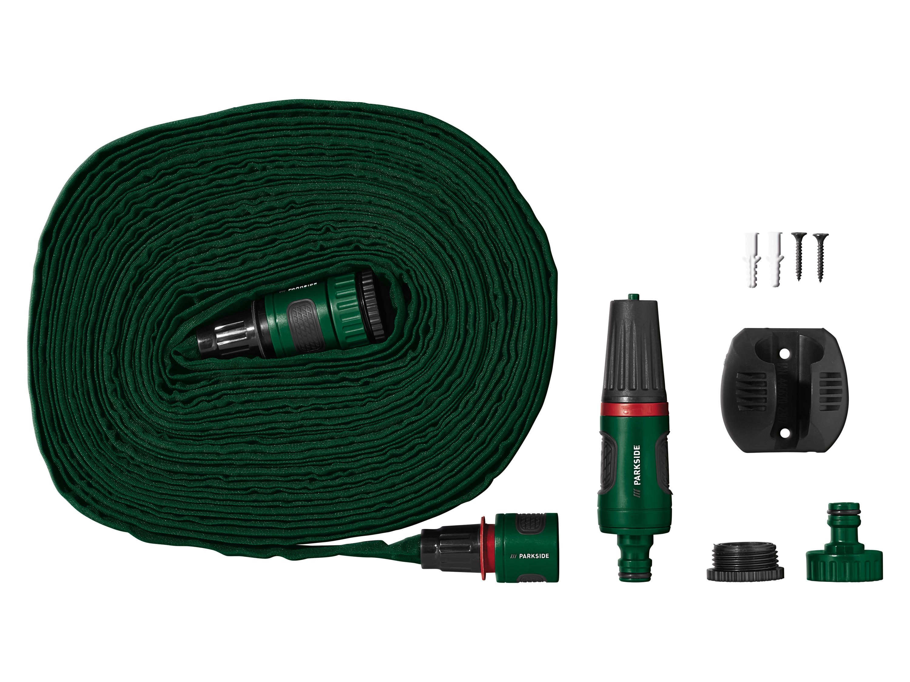 Parkside Zestaw wąż z przyłączami, 7 elementów Wąż płaski, 15 m