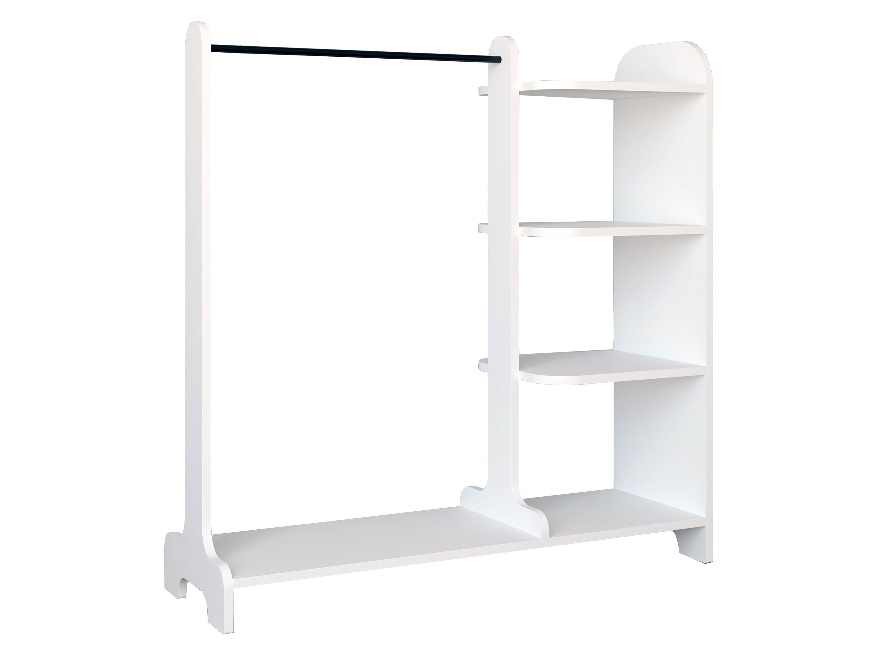 VCM Regał Lempu, z półkami i drążkiem Biały