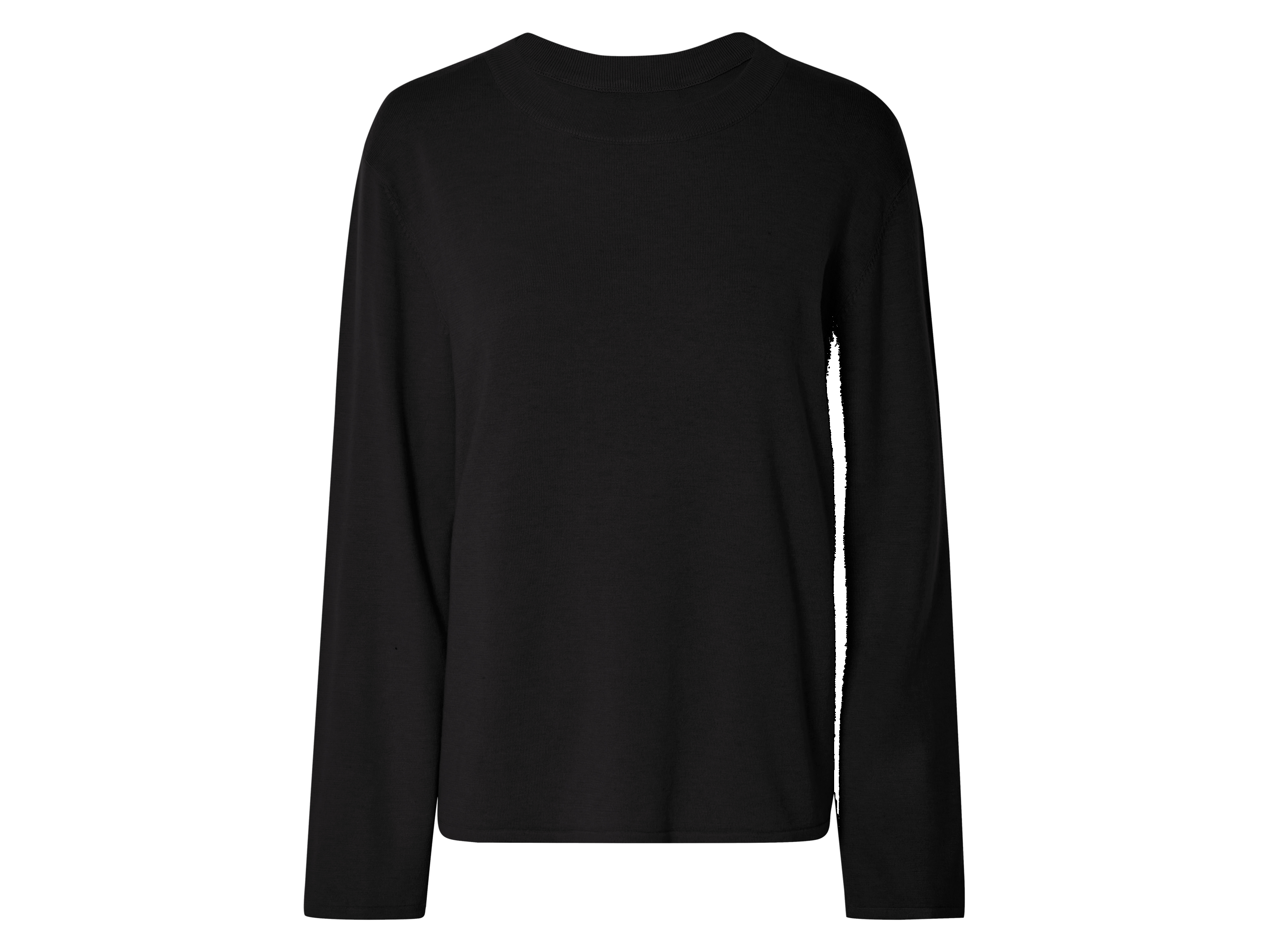 esmara Sweter damski z cienkiej dzianiny Czarny, XS 32/34