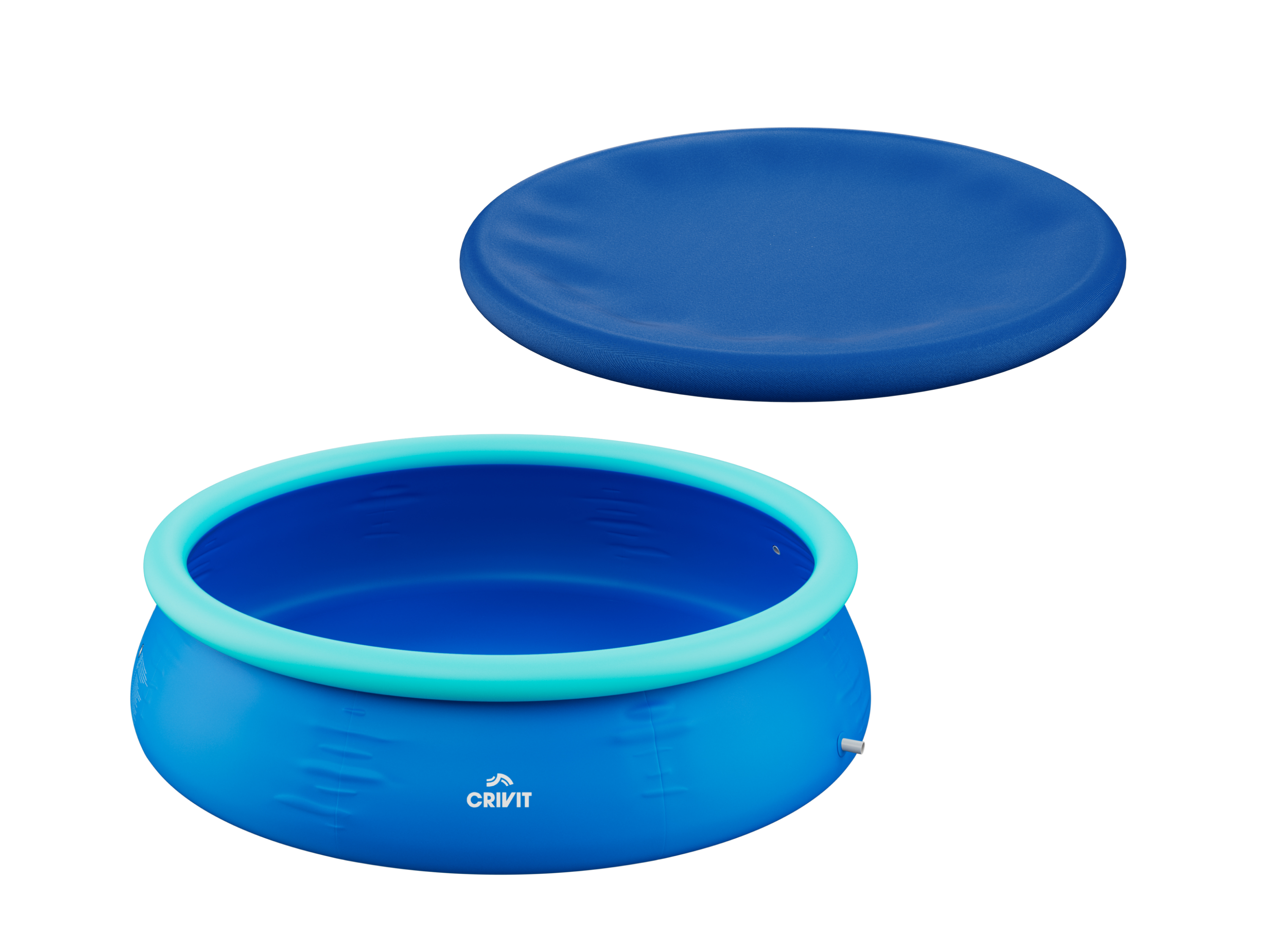Crivit Zestaw Basen, Ø 240 x 63 cm z plandeką do basenu, Ø 240 cm