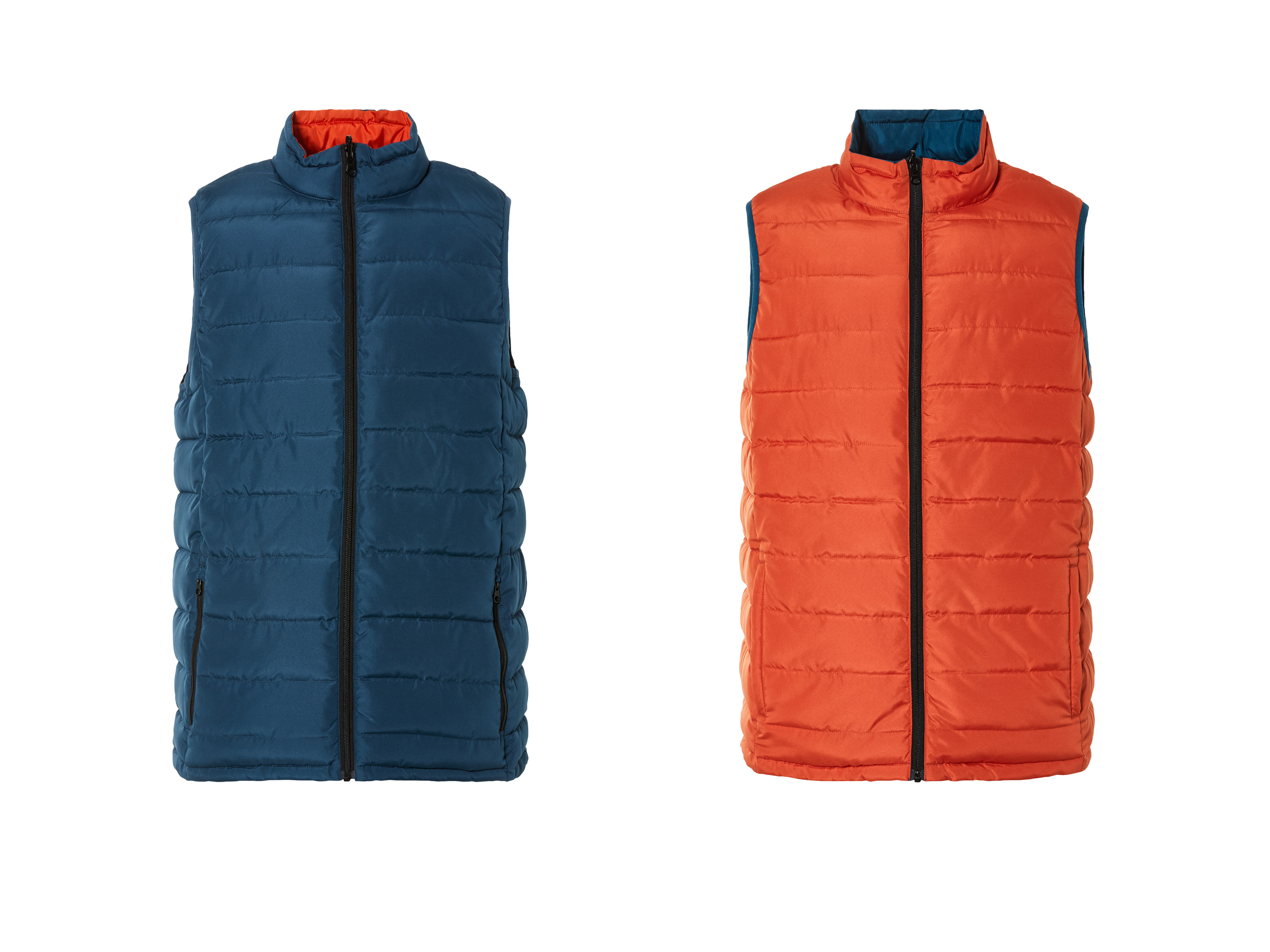 Livergy Kamizelka męska, miękka i ciepła wyściełana Xl56/58, Granatowy/ pomarańczowy