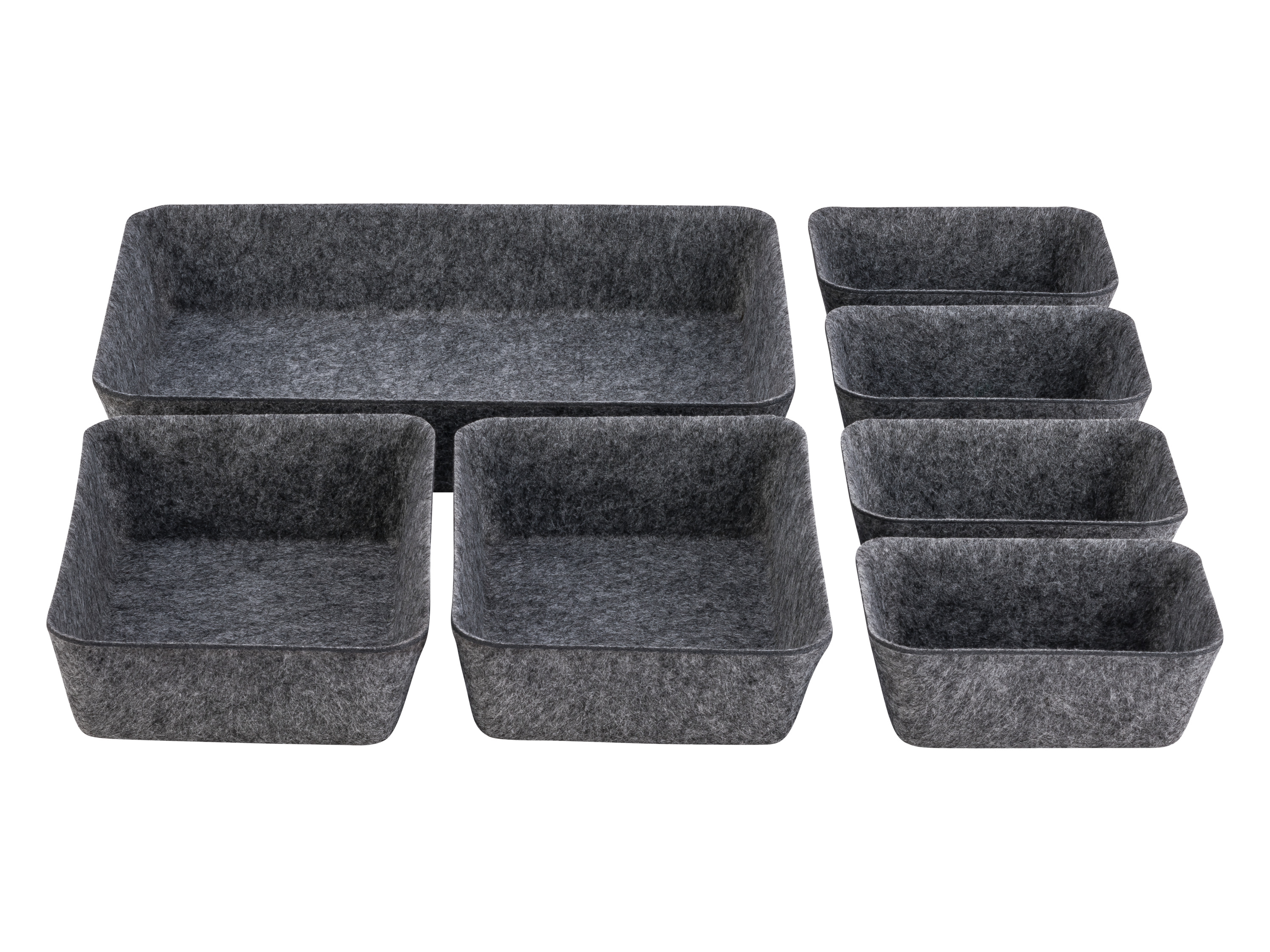 W5 Zestaw 7 organizerów Ciemnoszary