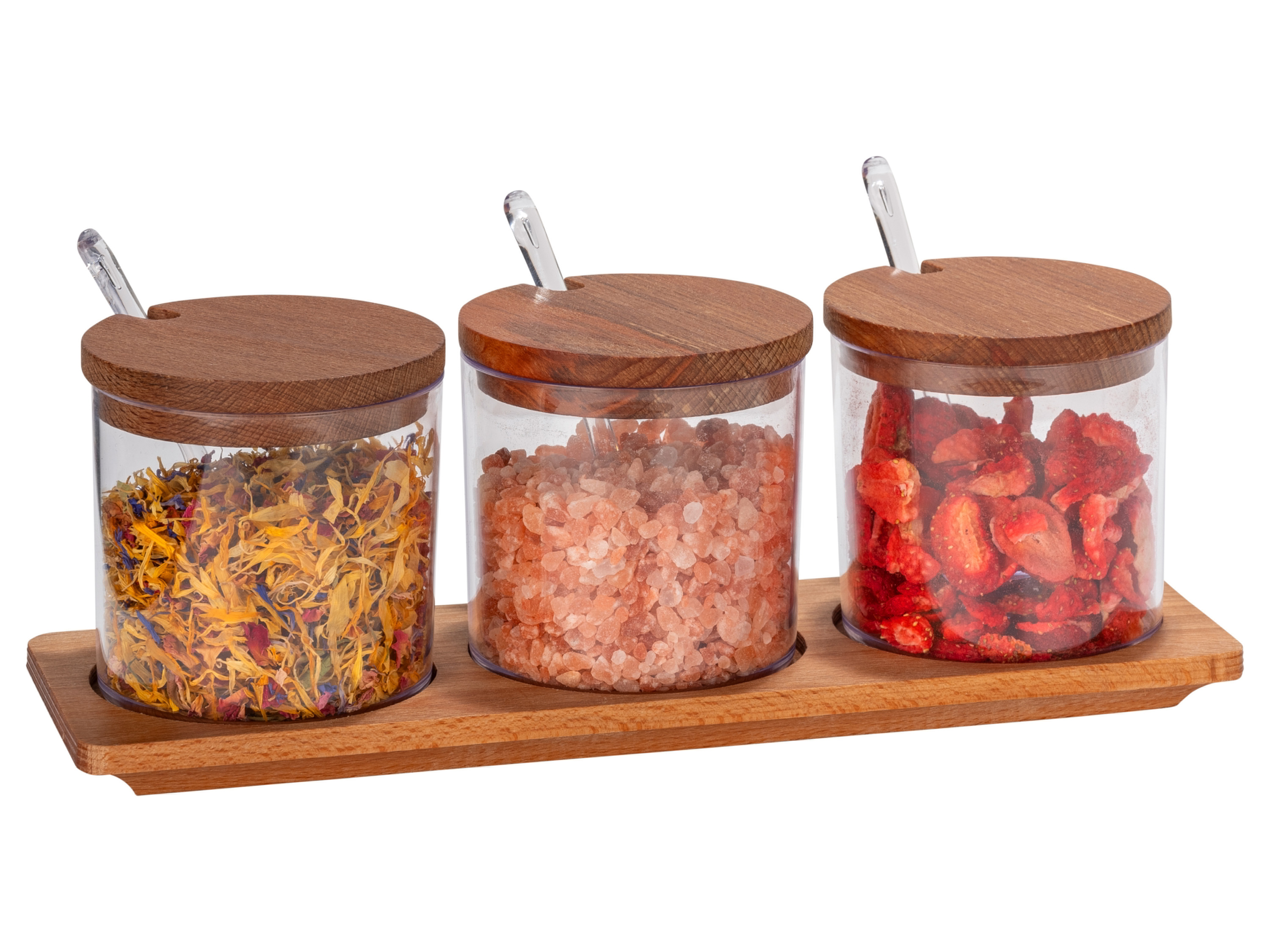 Wenko Zestaw 3 lub 4 pojemników na przyprawy Okrągły z łyżeczką, 3 szt.