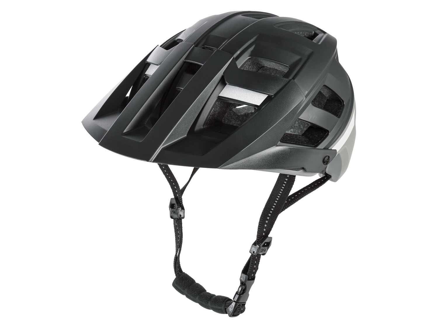 Crivit Kask rowerowy MTB z systemem wentylacji Czarny/ szary, S/M