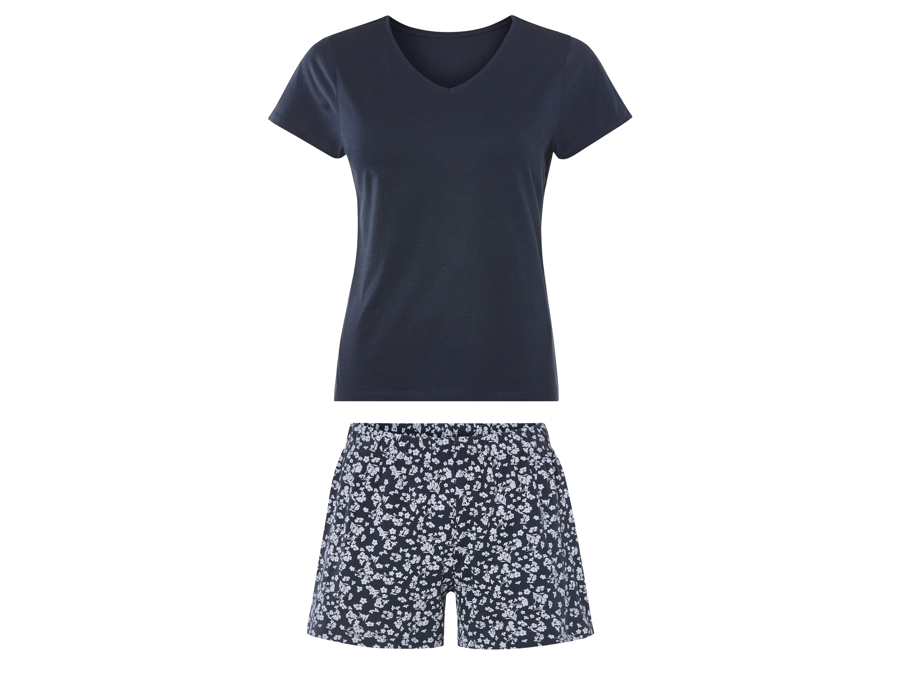 esmara Piżama damska z bawełny Granatowy, XS 32-34