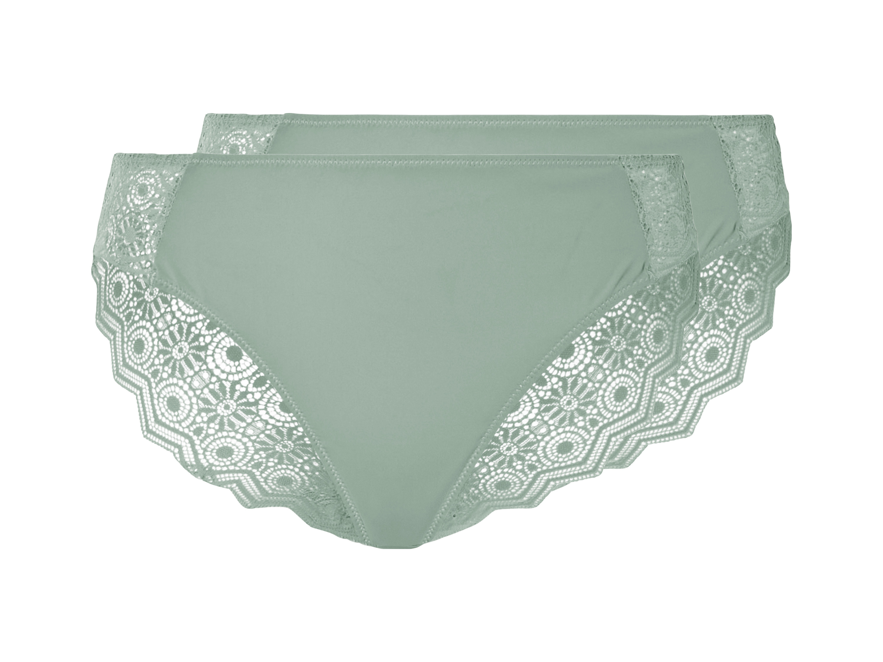 esmara Majtki figi damskie, 2 pary Zielony, XS 32/34