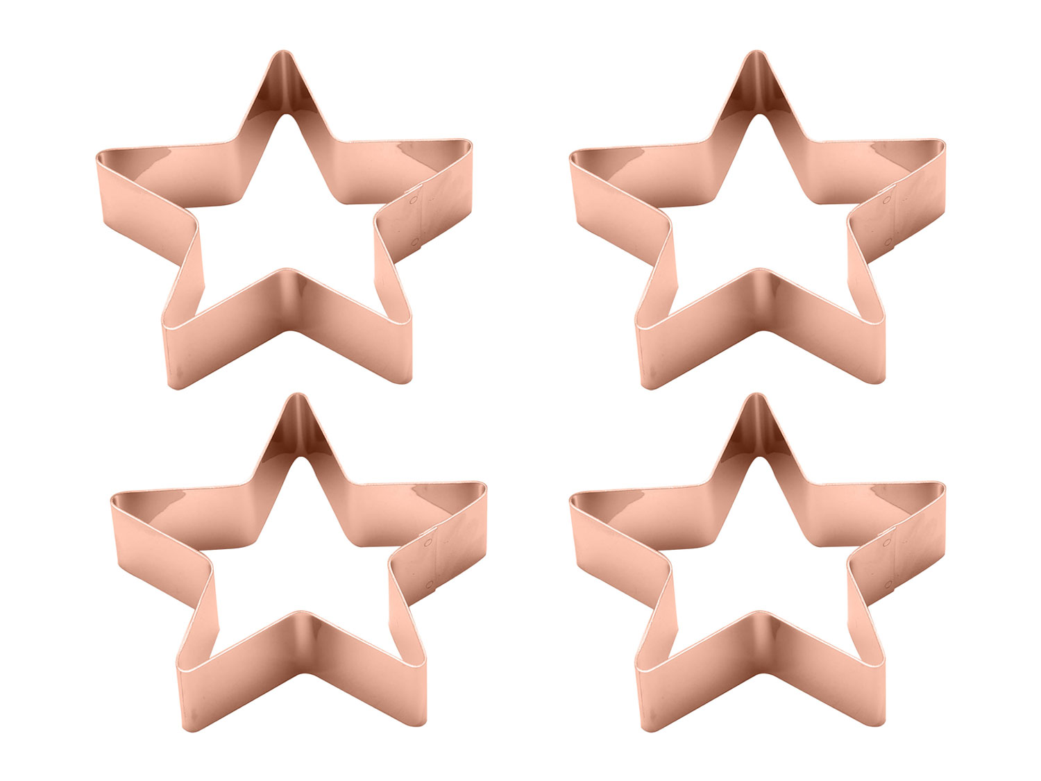 Echtwerk Zastawa ze stali szlachetnej obrączki na serwetki "star" wykonane z ed, Miedziany, 4 sztuki