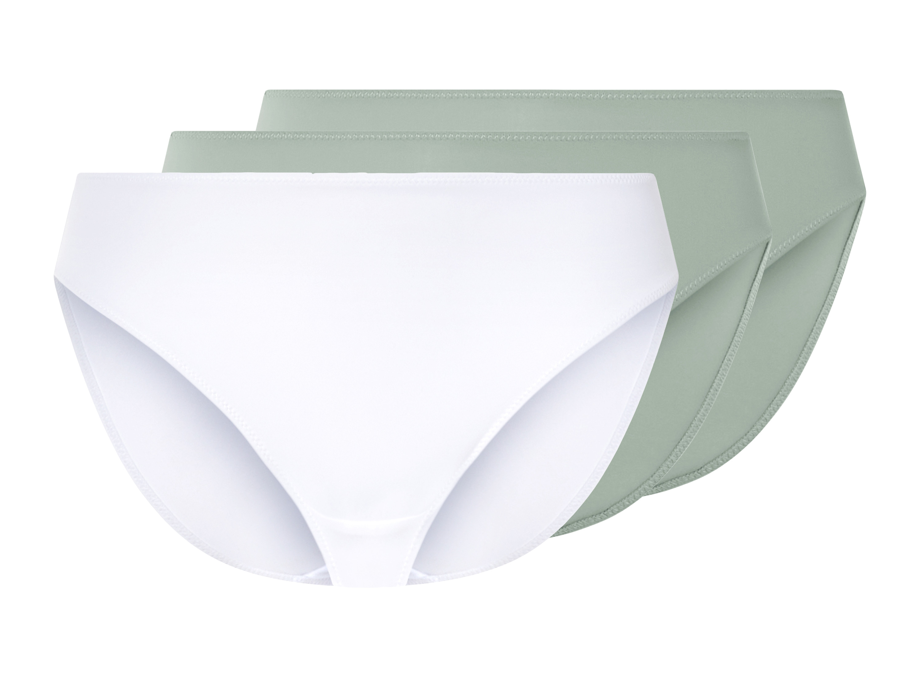 esmara Majtki figi damskie, 3 pary Miętowy/biały, XS 32/34