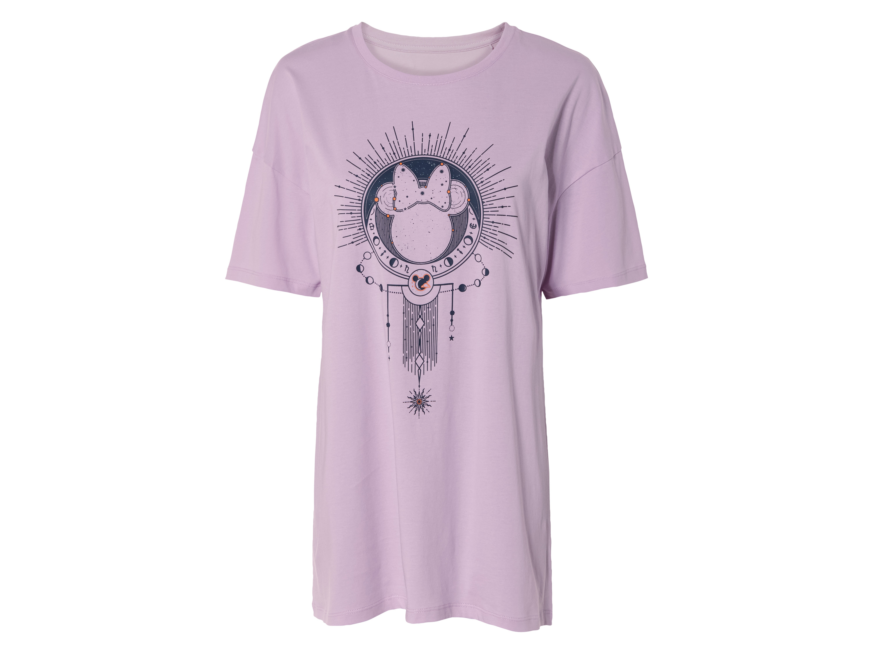 Koszula nocna damska bawełniana z postaciami z bajek Fioletowy, XS 32/34