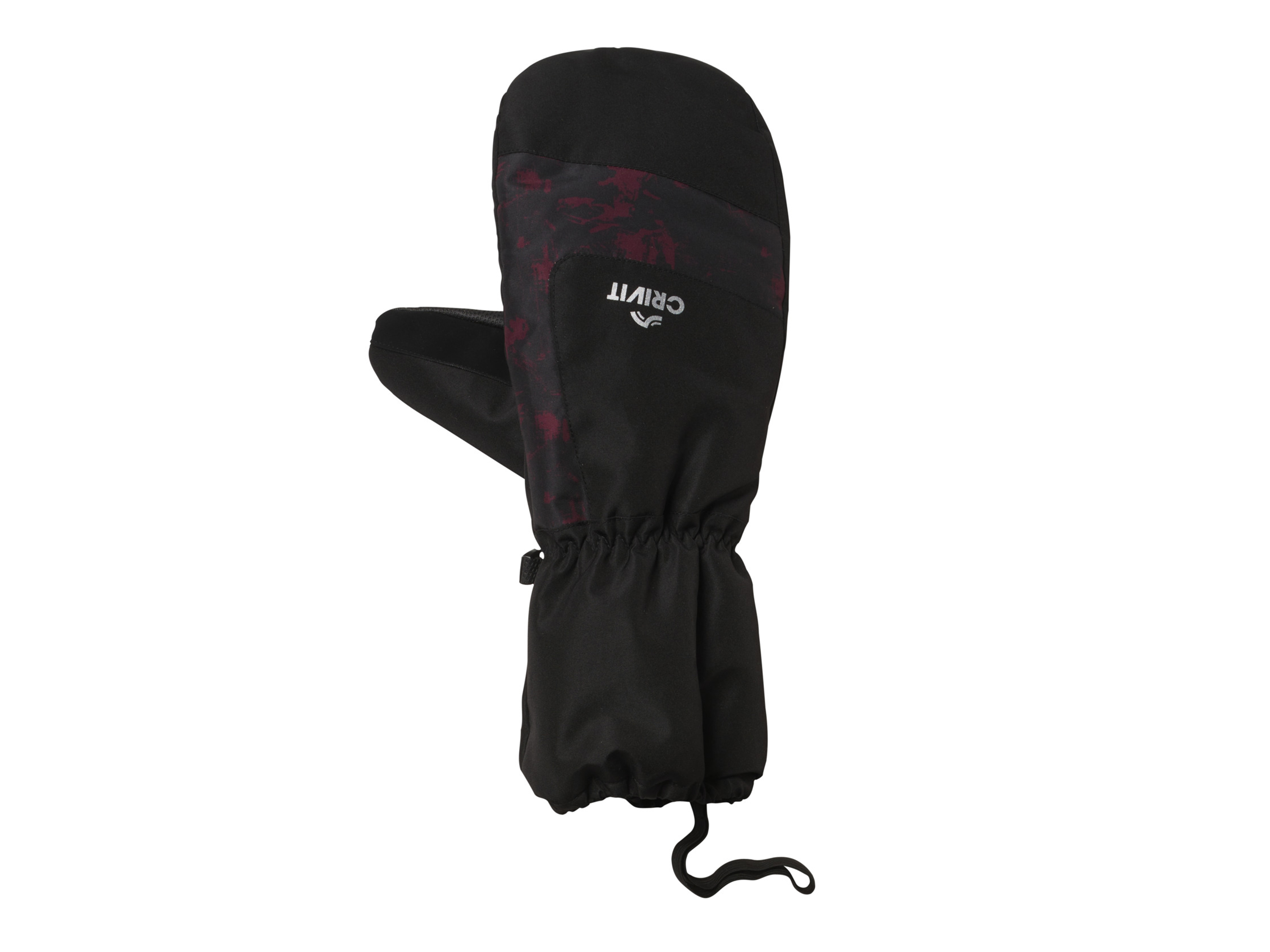 Crivit Rękawice narciarskie męskie z impregnacją 9, Czarny/rękawica z jednym palcem