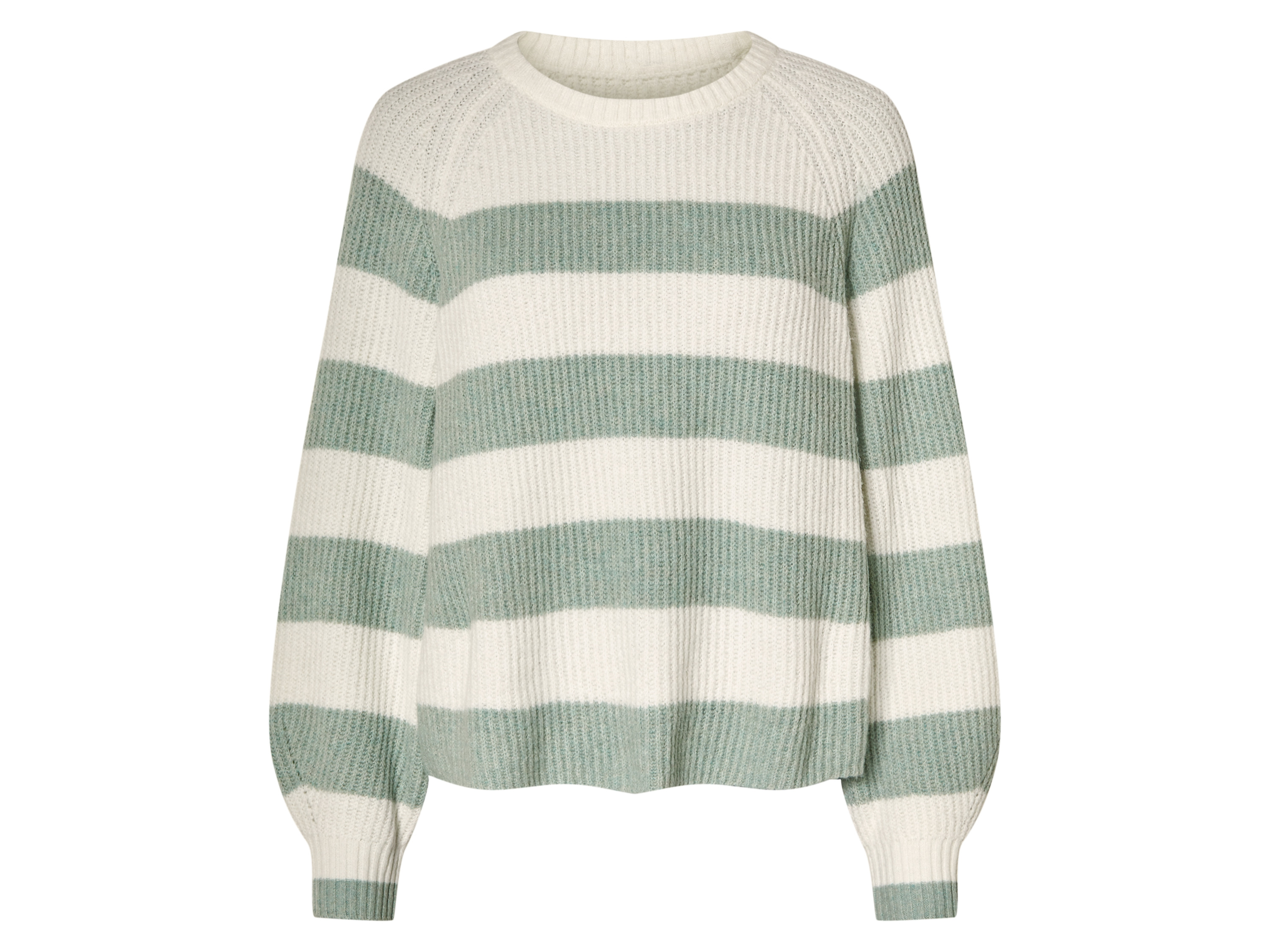 esmara Sweter damski Zielony/biały, XS 32/34