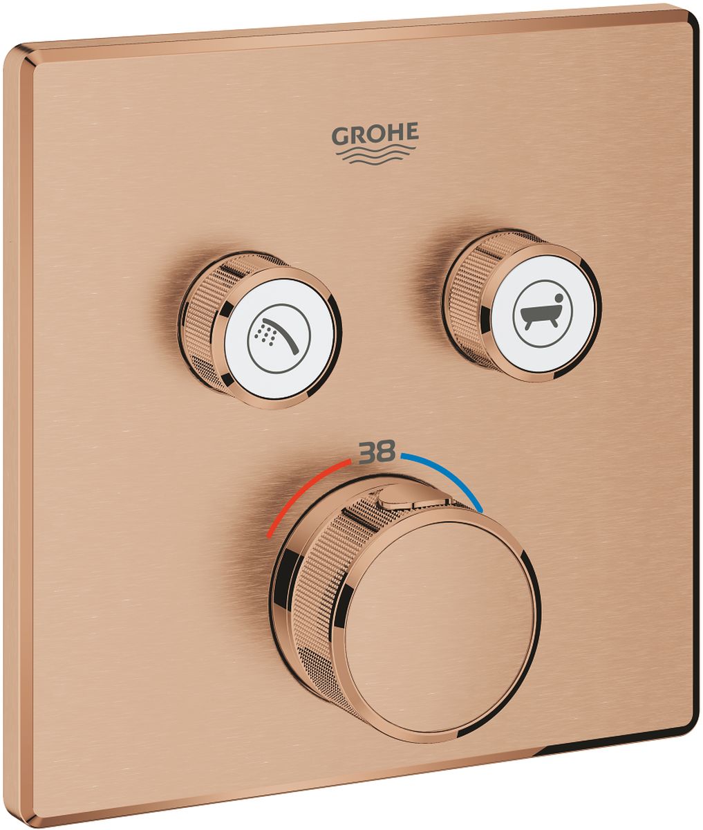 Darmowa Dostawa - Bateria wannowo-prysznicowa podtynkowa termostatyczna brushed warm sunset Grohe Grohtherm SmartControl 29124DL0