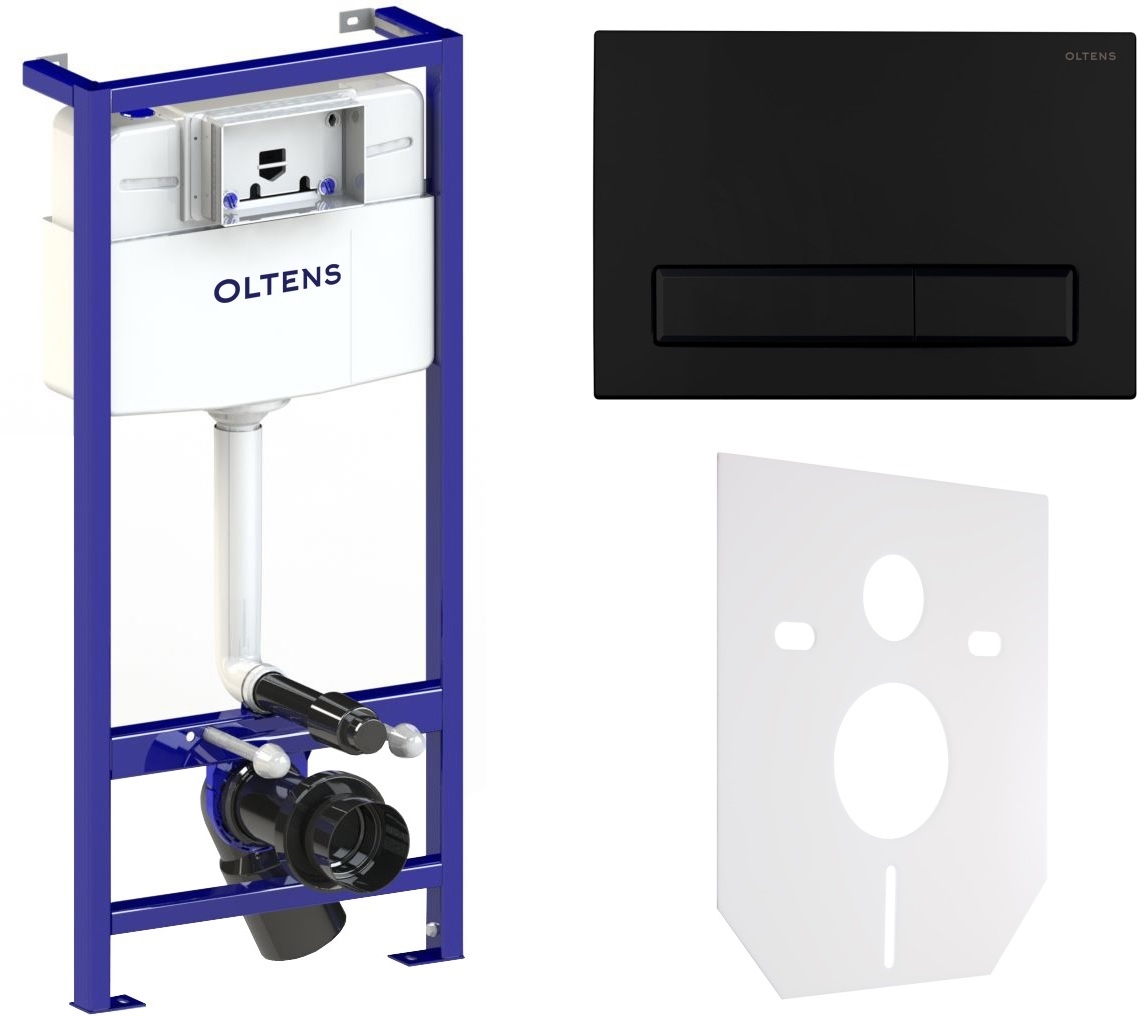 Darmowa Dostawa - Stelaż podtynkowy z przyciskiem i uszczelką do miski wc wiszącej Oltens Triberg 58300300