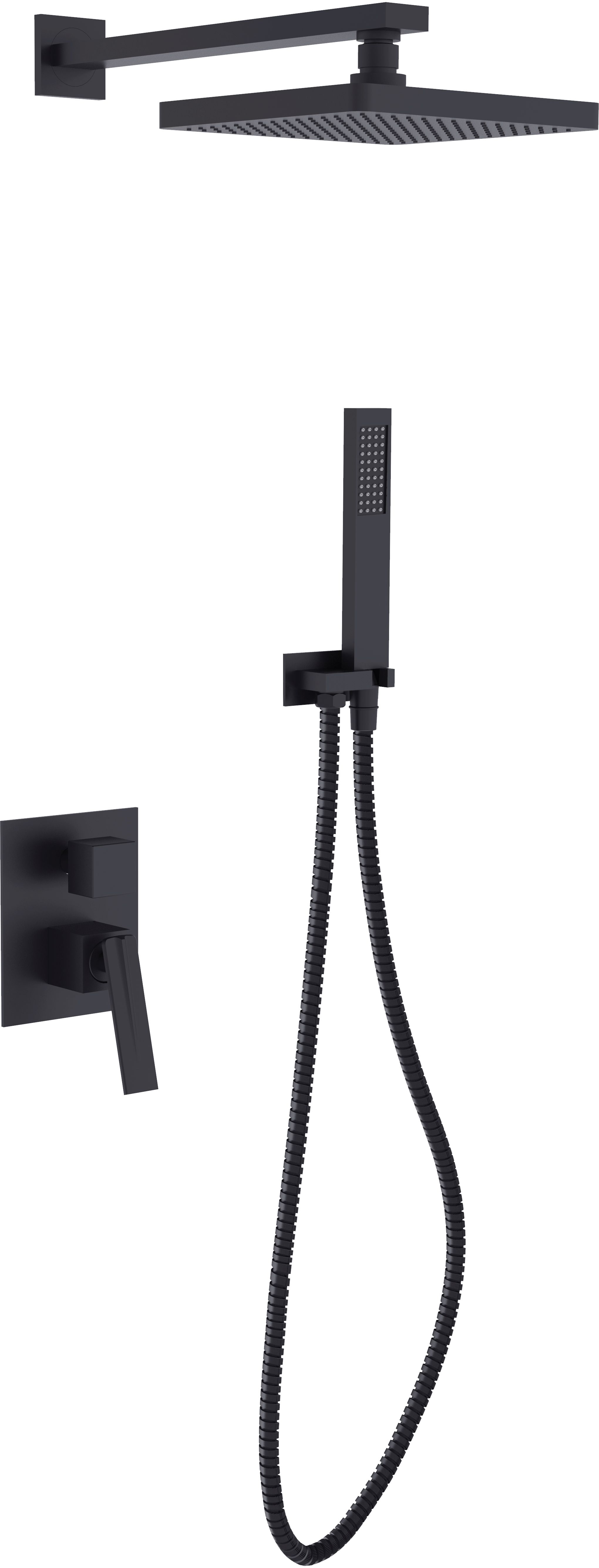 Darmowa Dostawa - Zestaw prysznicowy podtynkowy czarny Besco Aspira BPAICZ