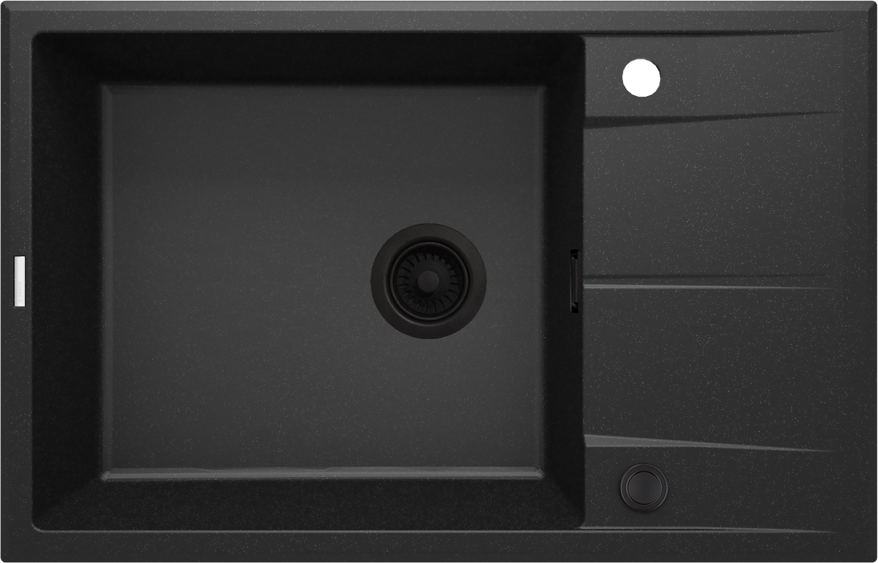 Darmowa Dostawa - Zlewozmywak granitowy 78x50 cm szary/grafitowy/onyx Deante Eridan ZQEG11B