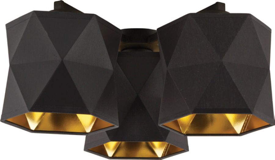 Darmowa Dostawa - Lampa podsufitowa 3x15 W czarna-złota TK Lighting Siro 1042